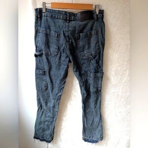 Boohoo Man Raw Hem Button Fly 32 R Very Stretchy Fade Carpenter